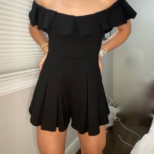 Black off the shoulder romper